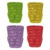 Bar Bespoke Ceramic Tiki Shots 4 Pack -HARTS OF STUR Sales JERTKSG4 Bar Bespoke Ceramic Tiki Shot Glasses New 1