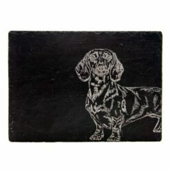 The Just Slate Company Dachshund Slate Cheese Board