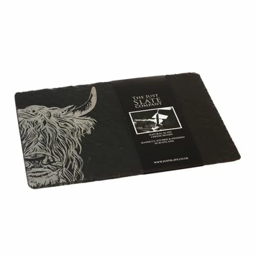 The Just Slate Company Highland Cow Slate Cheese Board 4 The Just Slate Company Highland Cow Slate Cheese Board - Image 2