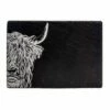 The Just Slate Company Highland Cow Slate Cheese Board -HARTS OF STUR Sales JSCBRHC Just Slate Company Highland Cow Slate Cheese Board