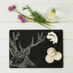 The Just Slate Company Stag Slate Cheese Board -HARTS OF STUR Sales JSCBRS Just Slate Company Stag Slate Cheese Board 2