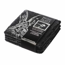 The Just Slate Company Set Of 4 Hare Slate Coasters -HARTS OF STUR Sales JSCS4H Just Slate Company Hare Slate Coasters 1