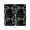 The Just Slate Company Set Of 4 Kissing Hares Slate Coasters -HARTS OF STUR Sales JSCS4KH Just Slate Company Kissing Hares Slate Coasters