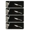 The Just Slate Company Set Of 4 Highland Cow Mini Slate Cheese Board & Knife Sets -HARTS OF STUR Sales JSMCBSHC Just Slate Company Highland Cow Cheese Board Knife Set