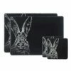 The Just Slate Company Hare Slate Coaster & Placemat Set -HARTS OF STUR Sales JSPMCH Just Slate Company Hare Slate Coaster Place Mat Set