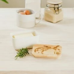 The Just Slate Company Kissing Hares White Butter Dish 7 The Just Slate Company Kissing Hares White Butter Dish -HARTS OF STUR Sales JSSOBDWKH Just Slate Company Kissing Hares White Butter Dish 2