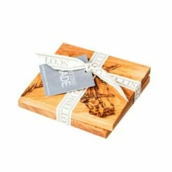 The Just Slate Company Set Of 2 Horse Oak Coasters