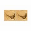 The Just Slate Company Set Of 2 Pheasant Oak Coasters -HARTS OF STUR Sales JSSOC2PH Just Slate Company Pheasant Oak Coasters
