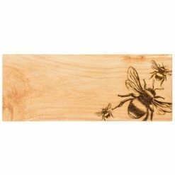 The Just Slate Company Bee Large Oak Serving Board