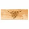 The Just Slate Company Highland Cow Large Oak Serving Board -HARTS OF STUR Sales JSSOLSBHC Just Slate Company Highland Cow Large Oak Serving Board