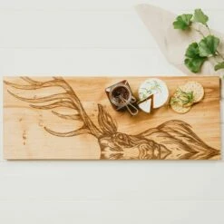 The Just Slate Company Stag Large Oak Serving Board -HARTS OF STUR Sales JSSOLSBS Just Slate Company Stag Large Oak Serving Board 2