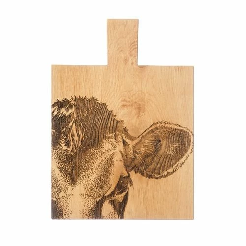 The Just Slate Company Jersey Cow Medium Oak Serving Paddle 3 The Just Slate Company Jersey Cow Medium Oak Serving Paddle