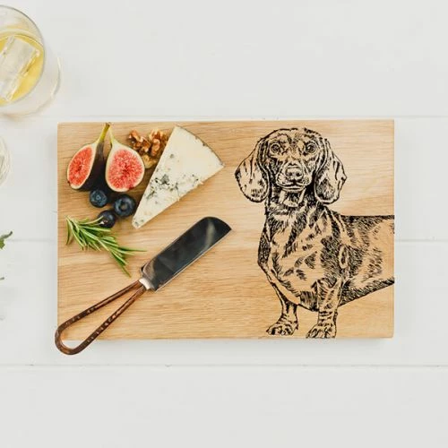 The Just Slate Company Dachshund 30cm Oak Serving Board 4 The Just Slate Company Dachshund 30cm Oak Serving Board - Image 2