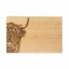 The Just Slate Company Highland Cow 30cm Oak Serving Board -HARTS OF STUR Sales JSSOSB30HC Just Slate Company Highland Cow Oak Serving Board