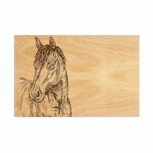 The Just Slate Company Horse Portrait 30cm Oak Serving Board 3 The Just Slate Company Horse Portrait 30cm Oak Serving Board