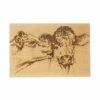 The Just Slate Company Kissing Cows 30cm Oak Serving Board -HARTS OF STUR Sales JSSOSB30KC Just Slate Company Kissing Cows Oak Serving Board