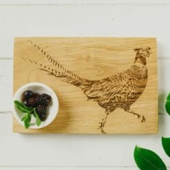 The Just Slate Company Pheasant 30cm Oak Serving Board -HARTS OF STUR Sales JSSOSB30PH Just Slate Company Pheasant Oak Serving Board 2