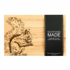 The Just Slate Company Squirrel 30cm Oak Serving Board