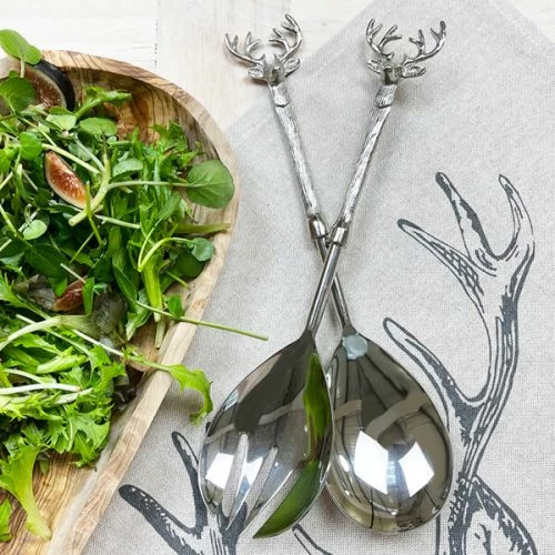 The Just Slate Company Stag Salad Serving Set 4 The Just Slate Company Stag Salad Serving Set - Image 2