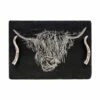 The Just Slate Company Medium Highland Cow Slate Serving Tray Gift Boxed -HARTS OF STUR Sales JSSTHCMB Just Slate Company Medium Highland Cow Slate Serving Tray