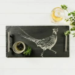 The Just Slate Company Large Pheasant Slate Serving Tray Gift Boxed -HARTS OF STUR Sales JSSTLPHB Just Slate Company Large Pheasant Slate Serving Tray 2
