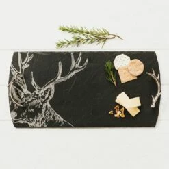 The Just Slate Company Large Stag Slate Serving Tray Gift Boxed -HARTS OF STUR Sales JSSTSLB Just Slate Company Large Stag Slate Serving Tray 3