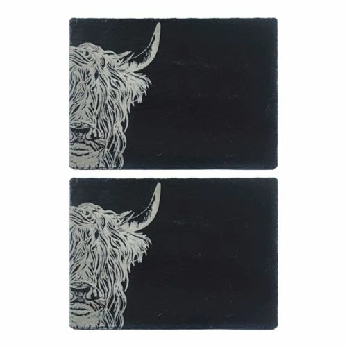 The Just Slate Company Set Of 2 Highland Cow Placemats 3 The Just Slate Company Set Of 2 Highland Cow Placemats
