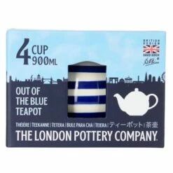 London Pottery Globe 4 Cup Teapot Blue Bands -HARTS OF STUR Sales JY18LT02 London Pottery Globe 4 Cup Teapot Blue Bands 3