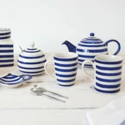 London Pottery Globe 4 Cup Teapot Blue Bands -HARTS OF STUR Sales JY18LT02 London Pottery Globe 4 Cup Teapot Blue Bands 5