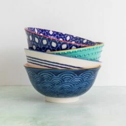 KitchenCraft 15cm Bowl Set Of 4 Blue 9 KitchenCraft 15cm Bowl Set Of 4 Blue -HARTS OF STUR Sales KCBOWL15PK4BLU Kitchen Craft 15cm Bowl Set of 4 Blue 2