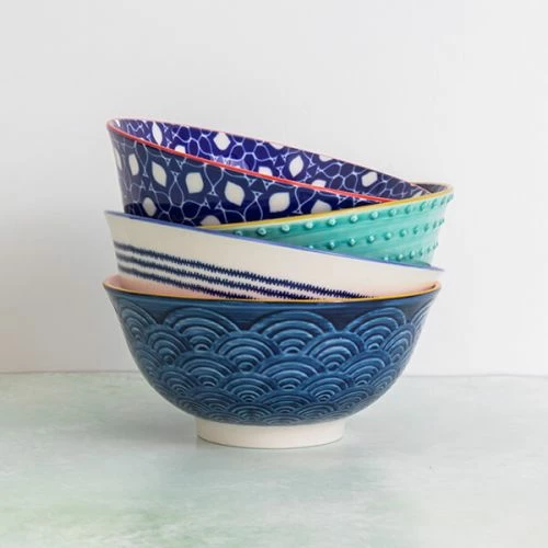 KitchenCraft 15cm Bowl Set Of 4 Blue 5 KitchenCraft 15cm Bowl Set Of 4 Blue - Image 3