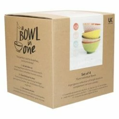 KitchenCraft Brights Glazed Stoneware Bowl Set Of 4 -HARTS OF STUR Sales KCBOWL15PK4BR KitchenCraft Glazed Stoneware Bowl Set of 4 Brights 3