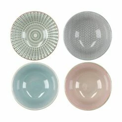 KitchenCraft 15cm Bowl Set Of 4 Floral -HARTS OF STUR Sales KCBOWL15PK4FLO Kitchen Craft 15cm Bowl Set of 4 Floral 1