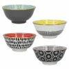 KitchenCraft Monochrome Glazed Stoneware Bowl Set Of 4 -HARTS OF STUR Sales KCBOWL15PK4MON KitchenCraft Glazed Stoneware Bowl Set of 4 Monochrome