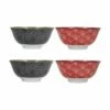KitchenCraft 15cm Bowl Set Of 4 Red And Black 2 KitchenCraft 15cm Bowl Set Of 4 Red And Black -HARTS OF STUR Sales KCBOWL15PK4RBK Kitchen Craft 15cm Bowl Set of 4 Red And Black