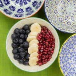 KitchenCraft World Of Flavours Glazed Stoneware Bowl Set Of 4 -HARTS OF STUR Sales KCBOWL15PK4WOF KitchenCraft Glazed Stoneware Bowl Set of 4 World of Flavours 4