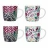 KitchenCraft Barrel Mug Set Of 4 Exotic Floral -HARTS OF STUR Sales KCMBAREXFL4PC Kitchen Craft Barrel Mug Set Of 4 Exotic Floral