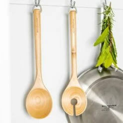 KitchenAid Birchwood Salad Servers, Fork And Spoon -HARTS OF STUR Sales KQR713OHE KitchenAid Bamboo Salad Servers 4