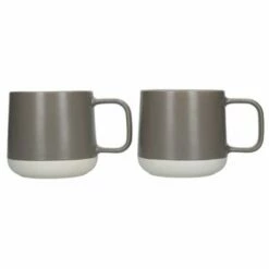 La Cafetiere Seville Stoneware Mugs Set Of 2 Grey -HARTS OF STUR Sales LCMUGSET2PGRY La Cafetiere Seville Stoneware Mugs Set Of 2 Grey 1
