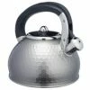 Lovello Retro Shadow Grey Textured 2.5L Whistling Kettle -HARTS OF STUR Sales LOVKETGRY Lovello Retro WHISTLING KETTLE 2 5L TEXTURED GREY