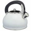 Lovello Retro Ice White Textured 2.5L Whistling Kettle -HARTS OF STUR Sales LOVKETWHT Lovello Retro WHISTLING KETTLE 2 5L TEXTURED WHITE
