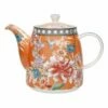 London Pottery Bell Teapot 1L Coral Floral 2 London Pottery Bell Teapot 1L Coral Floral -HARTS OF STUR Sales LPBLTPOT1LCOR London Pottery Bell Teapot 1L Coral Floral