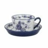 London Pottery Blue Rose Tea Cup And Saucer -HARTS OF STUR Sales LPBRCUPBLU London Pottery Tea Cup And Saucer Cornflower