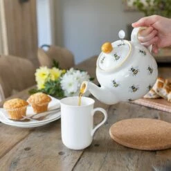 London Pottery Farmhouse Bee 4 Cup Teapot & Infuser -HARTS OF STUR Sales LPFHTPOT4BEE London Pottery Farmhouse 4 Cup Teapot Bee 3