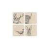 The Just Slate Company Set Of 4 Country Animals Linen Coasters 1 The Just Slate Company Set Of 4 Country Animals Linen Coasters -HARTS OF STUR Sales LTC4CA Just Slate Company Country Animals Linen Coasters