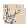 The Just Slate Company Set Of 2 Stag Linen Placemats 1 The Just Slate Company Set Of 2 Stag Linen Placemats -HARTS OF STUR Sales LTTM2S Just Slate Company Stag Linen Place Mats