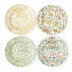 Morris & Co Mixed Set Of 4 23cm Plates