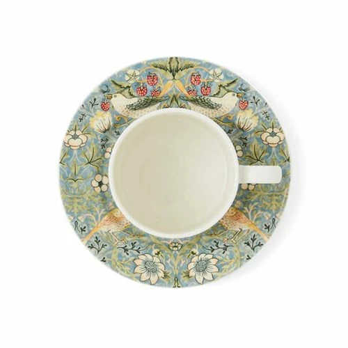 Morris & Co Strawberry Thief Teacup & Saucer 5 Morris & Co Strawberry Thief Teacup & Saucer - Image 3