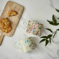 Morris & Co Set Of 2 Blackthorn & Golden Lily Mugs -HARTS OF STUR Sales MCOH8726XG Morris And Co Set of 2 Blackthorn And Golden Lily Mugs 4