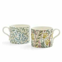 Morris & Co Mugs Set Of 2 Daffodil Privat Pink & Willow Bough Sage -HARTS OF STUR Sales MCOJ8726 XG Morris And Co Mugs Set of 2 Daffodil Privat Pink Willow Bough Sage 4
